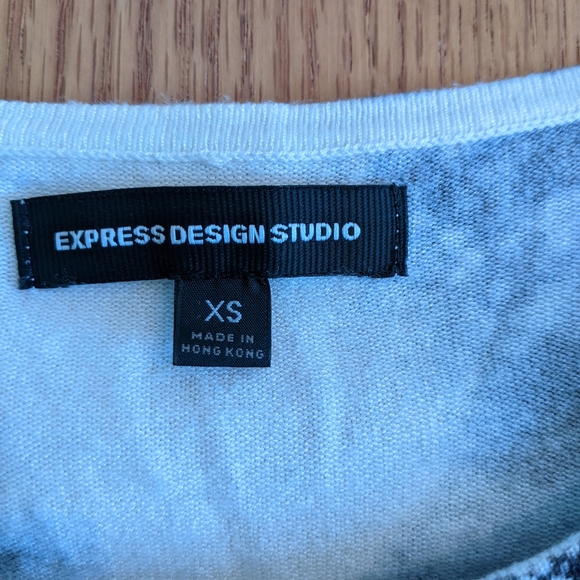 Express black and white sequin cardigan - Picture 2 of 2